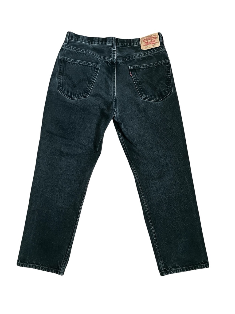 Vintage Levis 550 Black Jeans Mens 34x29 Relaxed Fit Denim Y2K Streetwear - Picture 3 of 8